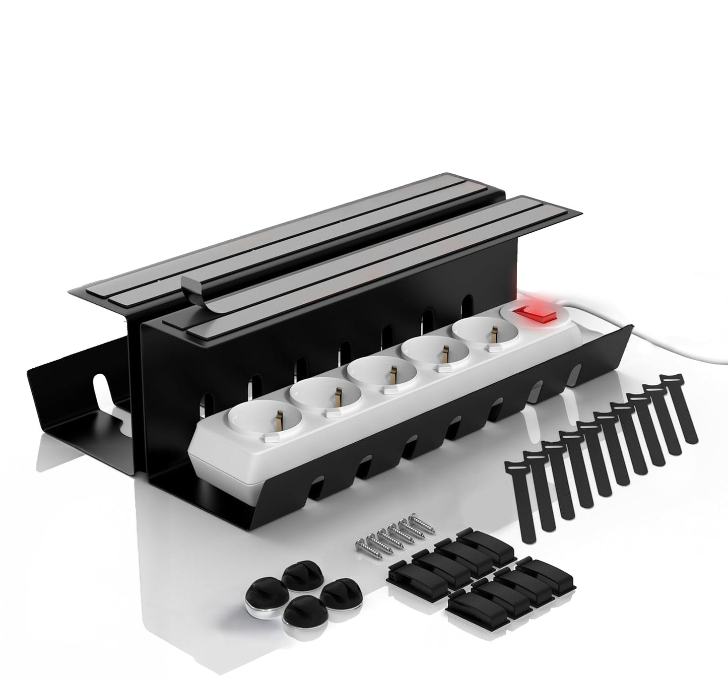 Kabelmanagement unter Schreibtisch Organizer & Kabelhalter