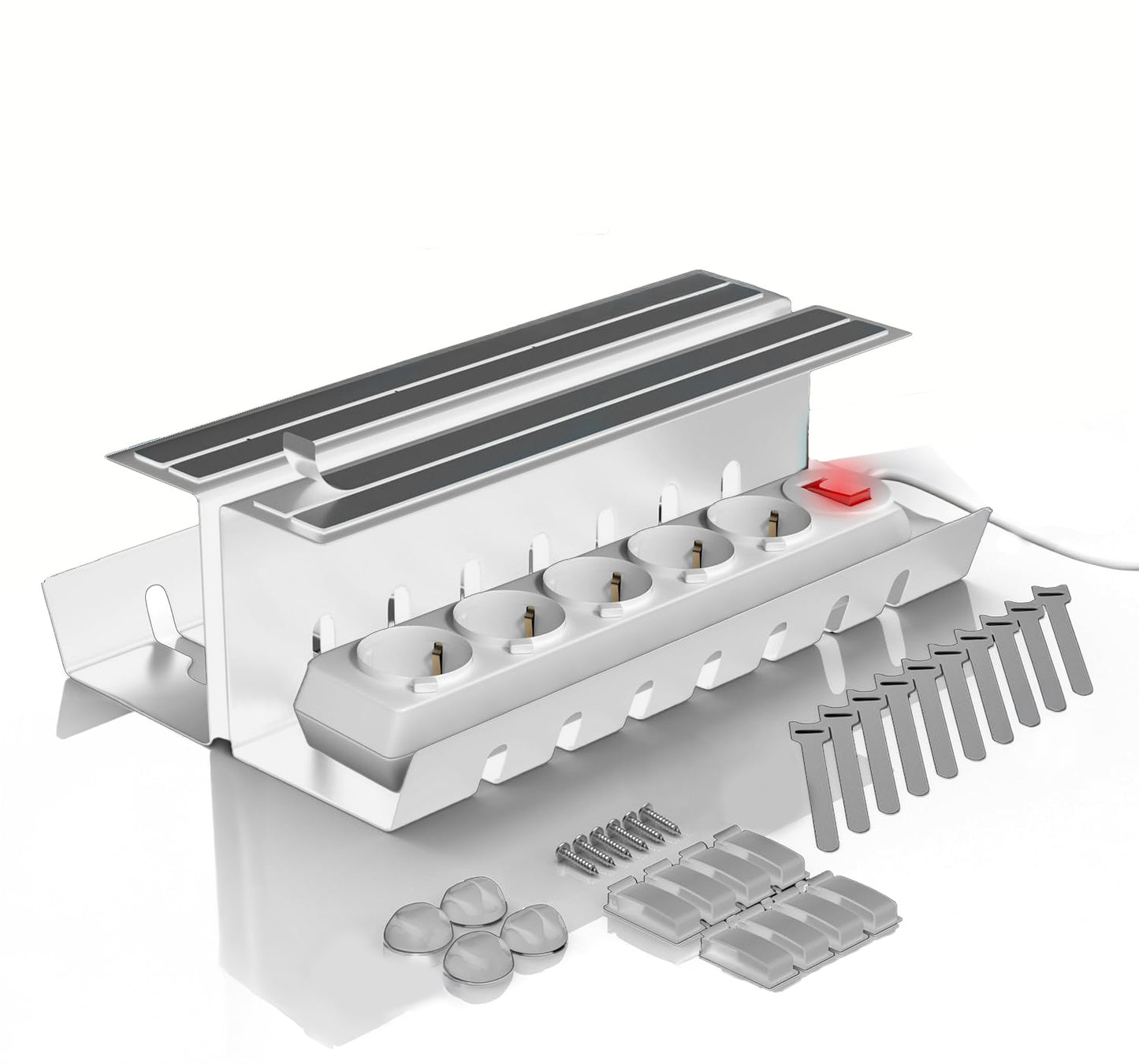 Kabelmanagement unter Schreibtisch Organizer & Kabelhalter