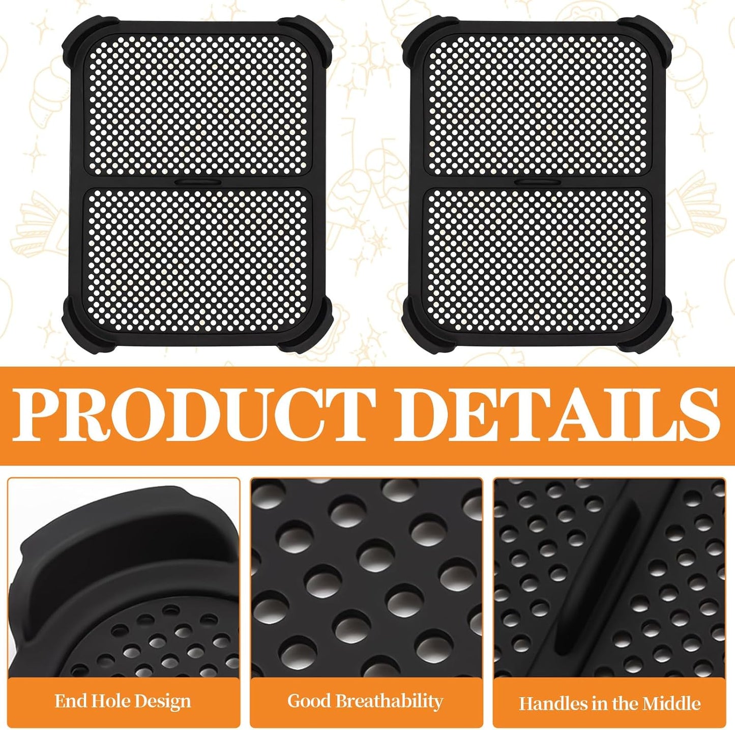 2x Spritzschutz für Ninja AF400EU & AF451EU Heißluftfritteuse