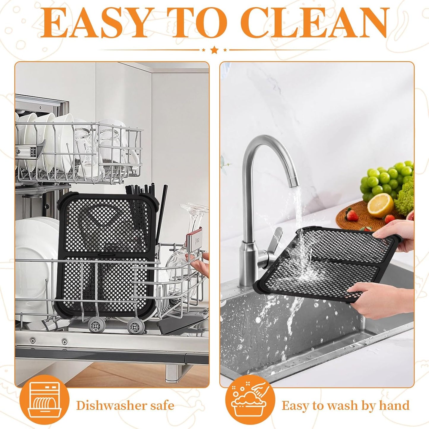 2x Spritzschutz für Ninja AF400EU & AF451EU Heißluftfritteuse