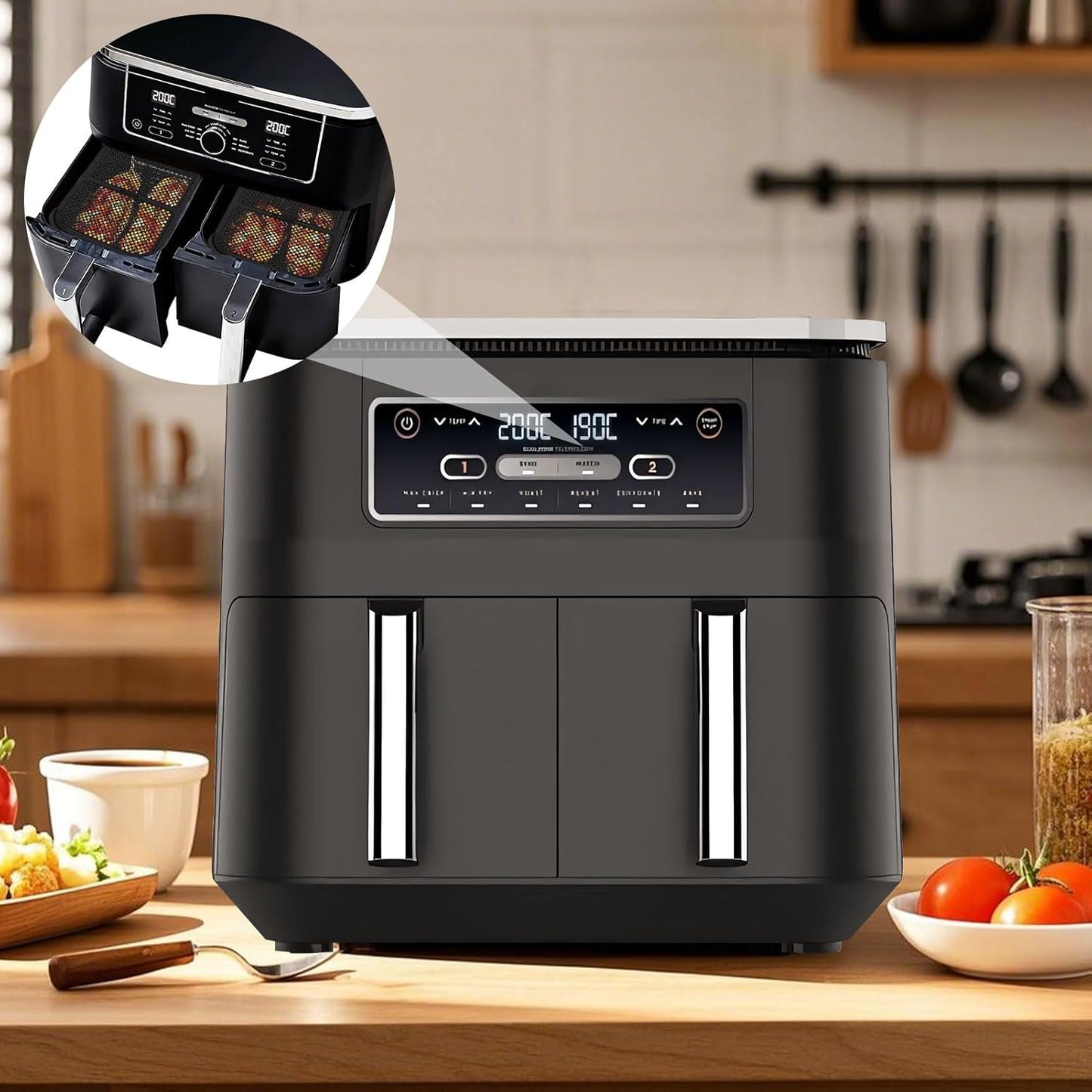 2x Spritzschutz für Ninja AF400EU & AF451EU Heißluftfritteuse