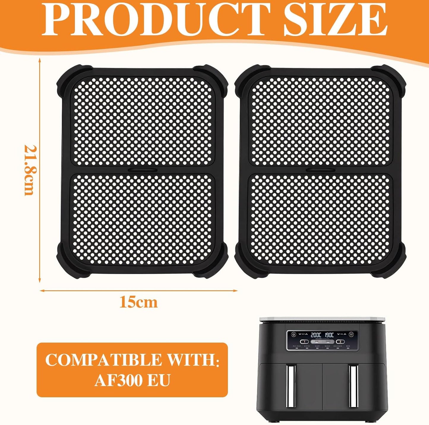 2x Spritzschutz für Ninja AF400EU & AF451EU Heißluftfritteuse