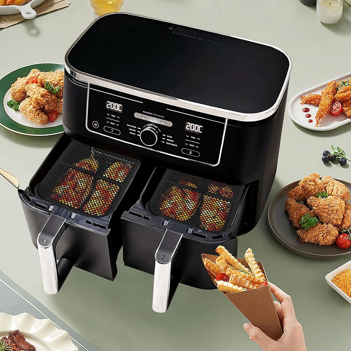 2x Spritzschutz für Ninja AF400EU & AF451EU Heißluftfritteuse