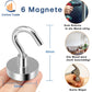 6er Neodym Magnethaken 38Kg Haftkraft Extra Stark